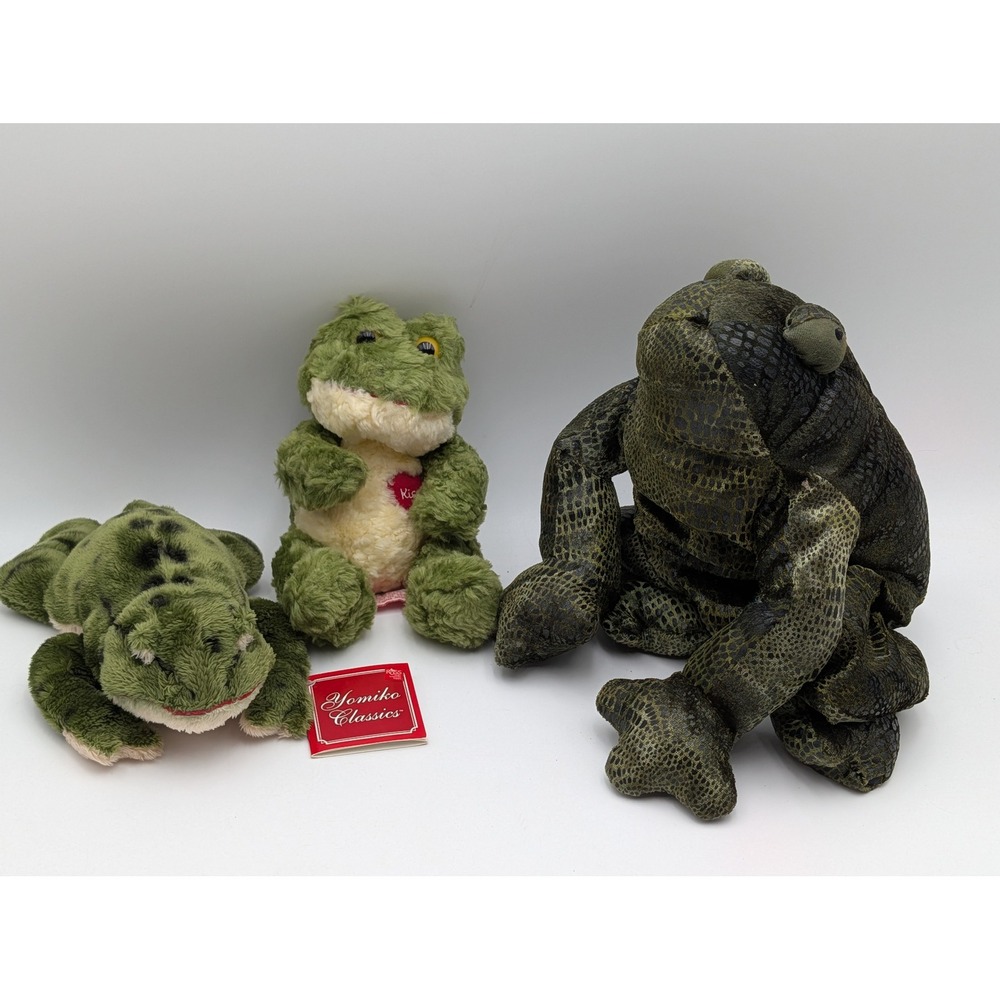 Russ Frog Plush Lot Green Yomiko Flavio Zonies Flemington Smooches Stuffed